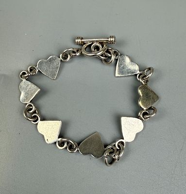 Silver Heart Shaped Bracelet
