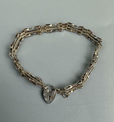 Silver Gate Link Bracelet