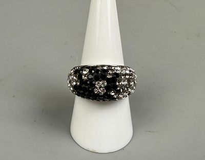 Silver Multi Stone Set Cocktail Ring Approx. Size - Q