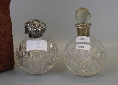 2 Hallmarked Silver Topped Bottles