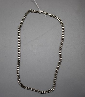 Heavy Silver Curb Chain - Approx 32.2g