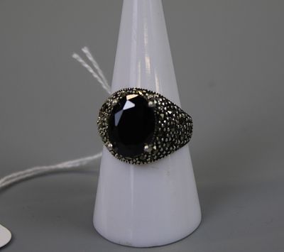 Silver Stone Set Ring Approx. Size - P