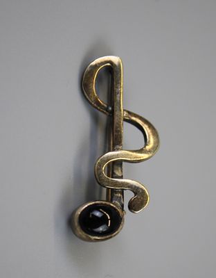925 Silver Stone Set Brooch