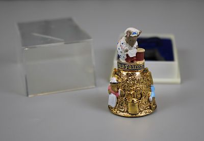 Gold Gilted Beatrix Potter 100 Years of the Tailor of Gloucester Pewter Thimble
