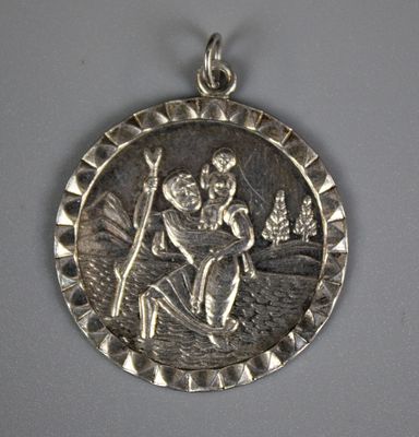 Silver St Christopher Pendant