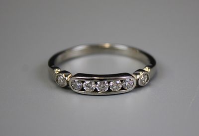 Silver Stone Set Ring Size V