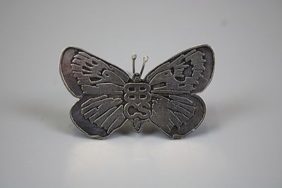 Silver British Butterfly Conservation Society Butterfly Brooch