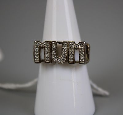 Silver Stone Set Mum Approx. Ring Size O