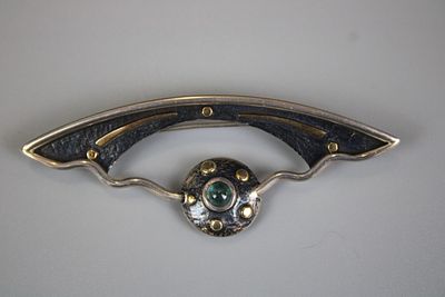 Silver London Hallmarked Signed LMD Arts &amp; Crafts Brooch