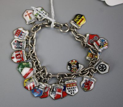 Silver Charm Bracelet - Approx 36g