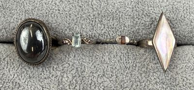 4 Stone Set Silver Rings