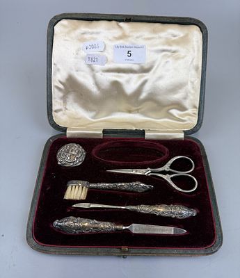 Hallmarked Silver Part Dressing Table Set