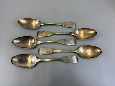 Set of 5 Hallmarked Silver Spoons - Approx. W 364g
