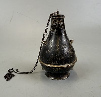 Hallmarked Silver Sander Pot on Chain Approx. W 42g