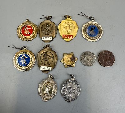 Collection of Dance Medals to Include Two Hallmarked Silver Examples