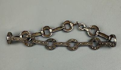 Vintage 1930's Silver Marcasite Bracelet