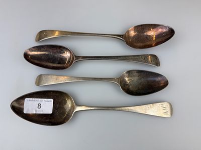 Four Hallmarked Silver Spoons - Approx. W 254g