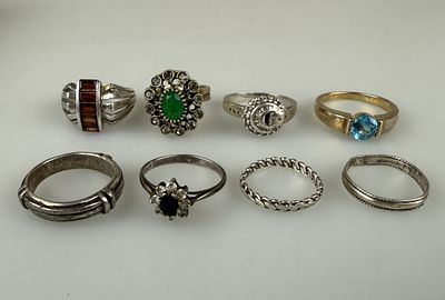 Eight Silver Rings