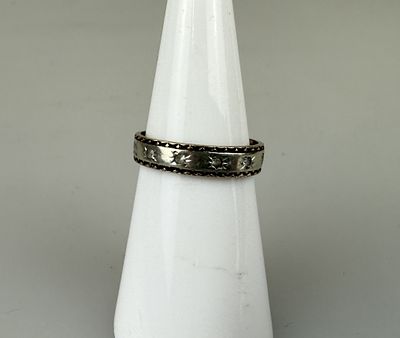 9ct Yellow &amp; White Gold Stone Set Ring Size K - Approx W 1.9g