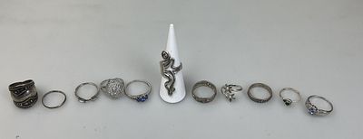 10 Silver Rings