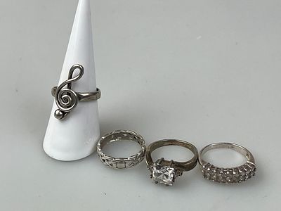 Four Silver Rings