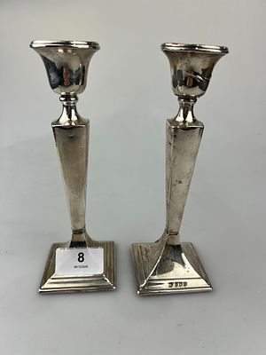 Pair of Hallmarked Silver Candle Sticks
