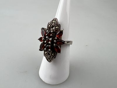 Silver Stone Set Ring Size L&frac12;