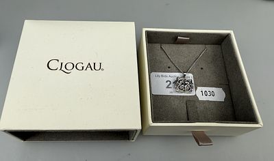 Clogau Silver Blue Topaz Set Kensington Locket with a Key Inside on Silver Chain