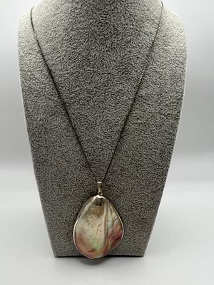 Mother of Pearl Pendant on Silver Chain