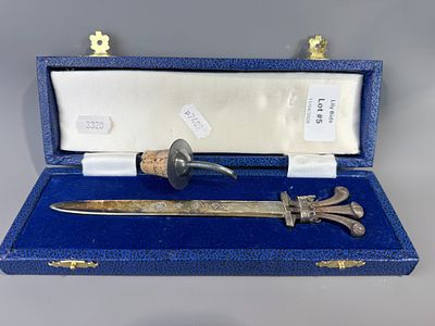 Boxed Hallmarked Silver Envelope Opener Approx 69g Together with Hallmarked Silver Pourer