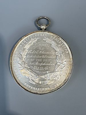 1882 Silver Winners Medal in Silver Surround Approx 105g