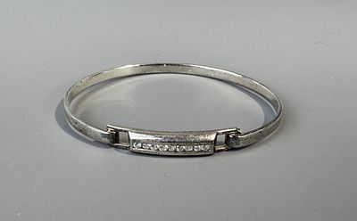 Silver Stone Set Bracelet