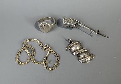 Collection of Silver Items Including Pendant Approx W 15.5g