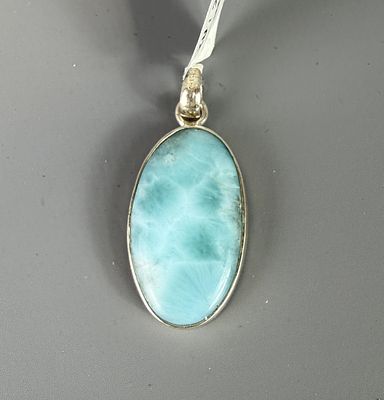 Silver Larimar Set Pendant Larimar is a rare Variety of Pectolite &amp; can Only Found 