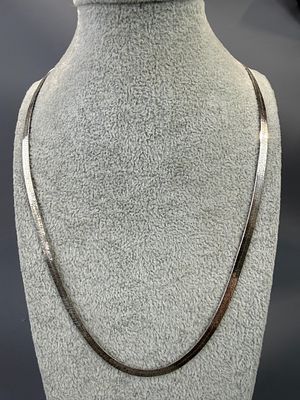 Silver Flat Chain Necklace
