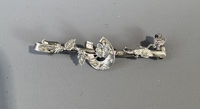 Silver Equestrian Themed Brooch