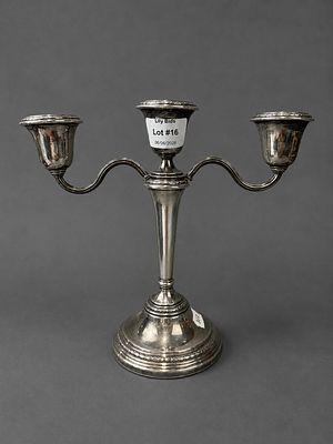 Hallmarked Silver Candlestick (weighted)