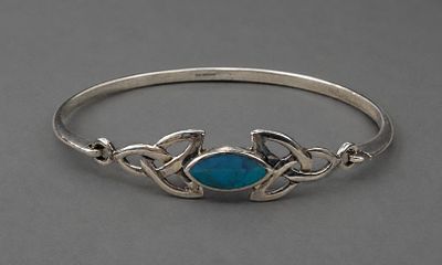 Silver Celtic Bangle