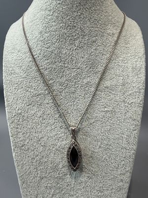 Silver Marcasite Pendant on Silver Chain