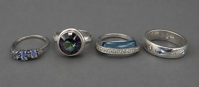 4 Silver Rings