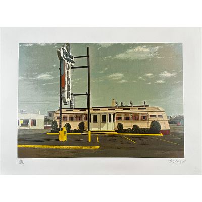 John Baeder (1938-), Screenprint, Yankee Clipper, Signed. Screenprint titled Yankee Clipper. 