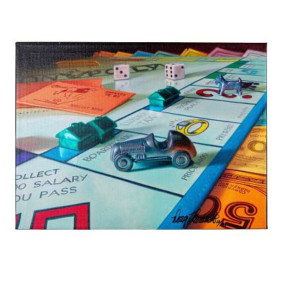 Doug Bloodworth, Color Giclee on Canvas, Monopoly, Signed. Limited edition giclee on canvas 