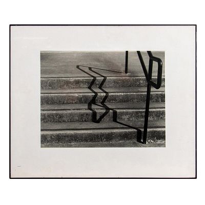 Liria Barbosa, Black & White Photograph, Geometric Railing. Black &amp; white photograph by 