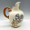 Antique Royal Worcester Decorative Pitcher. Creamy porcelain with colorful, hand painted floral Image - 1