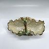 Antique American Belleek Porcelain Basket. Beautiful pearlescent porcelain basket with hand Image - 1