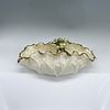 Antique American Belleek Porcelain Basket. Beautiful pearlescent porcelain basket with hand Image - 2