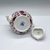 David Michael China Floral Teapot with Lid. English white stout teapot decorated in a pink and Image - 2