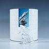 Swarovski Crystal SCS Whales Figurine, Care For Me. A clear faceted sculpture of a mother whale Image - 1