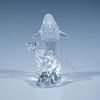 Swarovski Crystal SCS Whales Figurine, Care For Me. A clear faceted sculpture of a mother whale Image - 2
