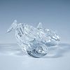 Swarovski Crystal SCS Whales Figurine, Care For Me. A clear faceted sculpture of a mother whale Image - 4